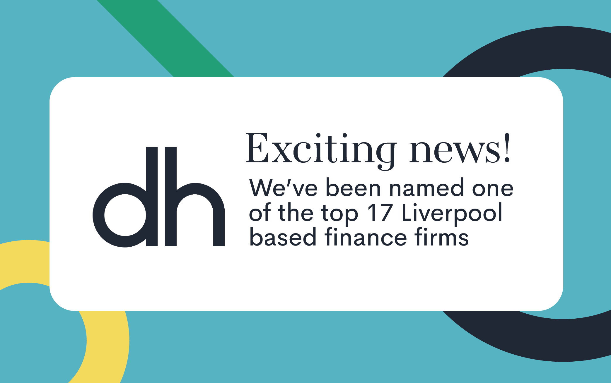 We've been named of the top 17 Liverpool based finance firms